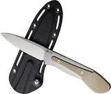 Civivi Varius Fixed Blade Tan G10 D2 Drop Point Knife For Outdoor Enthusiasts With Ring Handle And Kydex Sheath by Civivi