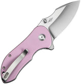 Civivi Gordo Linerlock Premium Pink G10 EDC Knife With Two And A Half Inch Satin D2 Blade And Extended Tang by Civivi