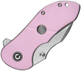 Civivi Gordo Linerlock Premium Pink G10 EDC Knife With Two And A Half Inch Satin D2 Blade And Extended Tang by Civivi