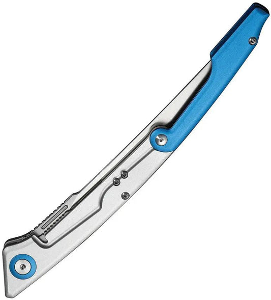 Civivi Shawka Fillet Linerlock Knife For EDC Enthusiasts With Blue Aluminum Handle And 14C28N Blade by Civivi