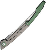 Civivi Shawka Fillet Linerlock EDC Knife With Premium Satin 14C28N Blade Green Aluminum Handle For EDC Enthusiasts by Civivi