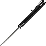 Civivi Vision FG Superlock Damascus Knife With 3.5in Blade Black Canvas Micarta For EDC Enthusiasts by Civivi