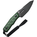 Civivi Propugnator Premium Fixed Blade Knife With D2 Stonewash Blade Green Canvas Micarta Extended Tang For EDC by Civivi