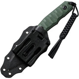 Civivi Propugnator Premium Fixed Blade Knife With D2 Stonewash Blade Green Canvas Micarta Extended Tang For EDC by Civivi