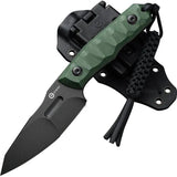 Civivi Propugnator Premium Fixed Blade Knife With D2 Stonewash Blade Green Canvas Micarta Extended Tang For EDC by Civivi