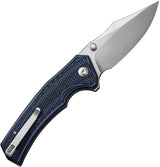 Civivi Vexillum Linerlock Knife Nitro V Steel Clip Point Blade Black Blue G10 Premium EDC by Civivi