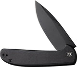 Civivi Primitrox Linerlock Knife 3.5in Nitro V Drop Point Blade Black Stonewash G10 Handle Extended Tang Pocket Clip EDC by Civivi