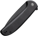 Civivi Primitrox Linerlock Knife 3.5in Nitro V Drop Point Blade Black Stonewash G10 Handle Extended Tang Pocket Clip EDC by Civivi