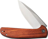Civivi Primitrox Linerlock Wood Knife For EDC Enthusiasts Nitro V Satin Blade Extended Tang Four And A Half Inch Closed by Civivi