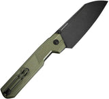 Civivi Hid Folding Knife Linerlock Reverse Tanto 14C28N Sandvik OD Green G10 For EDC Enthusiasts by Civivi