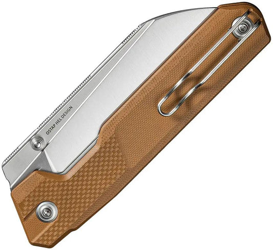 Civivi Hid Nested Linerlock Knife 14C28N Satin Blade Tan G10 EDC Everyday Carry by Civivi