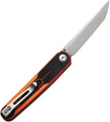 Civivi KwaiQ Linerlock Premium EDC Knife With Nitro V Satin Tanto Blade Orange G10 Handle by Civivi