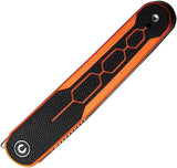Civivi KwaiQ Linerlock Premium EDC Knife With Nitro V Satin Tanto Blade Orange G10 Handle by Civivi
