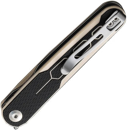 Civivi KwaiQ Linerlock Ivory Knife With Damascus Tanto Blade 3in Closed Extended Tang G10 Handle Clip by Civivi