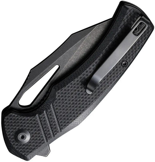 Civivi BullTusk LinerLock Black G10 Pocket Knife with 3.5in 14C28N Sandvik Blade for EDC Enthusiasts by Civivi