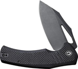 Civivi BullTusk LinerLock Black G10 Pocket Knife with 3.5in 14C28N Sandvik Blade for EDC Enthusiasts by Civivi