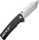 Civivi Premium Bhaltair Linerlock Knife Black G10 Handle 14C28N Tanto 4 Inch Blade EDC Everyday Carry by Civivi