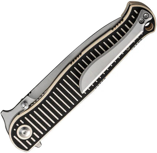 Civivi RS71 Linerlock Knife With Nitro V Satin Blade Ivory Black G10 Handle Extended Tang For EDC Enthusiasts by Civivi