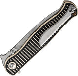 Civivi RS71 Linerlock Knife With Nitro V Satin Blade Ivory Black G10 Handle Extended Tang For EDC Enthusiasts by Civivi