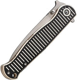Civivi RS71 Linerlock Knife With Nitro V Satin Blade Ivory Black G10 Handle Extended Tang For EDC Enthusiasts by Civivi