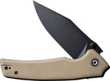 Civivi Tranquil Linerlock Knife Tan G10 Handle 14C28N Blade For Everyday Carry Enthusiasts by Civivi
