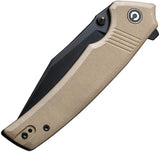 Civivi Tranquil Linerlock Knife Tan G10 Handle 14C28N Blade For Everyday Carry Enthusiasts by Civivi