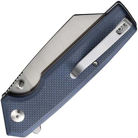 Civivi Amirite Button Lock Knife with Nitro V Blade, Blue Gray G10 Handle for EDC Enthusiasts by Civivi