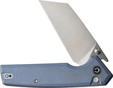 Civivi Amirite Button Lock Knife with Nitro V Blade, Blue Gray G10 Handle for EDC Enthusiasts by Civivi
