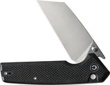 Civivi Amirite Button Lock Folding Knife 3.5in Satin Nitro V Blade Black G10 Handle EDC by Civivi