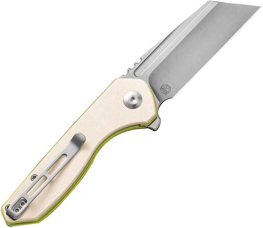 Civivi ExOne Linerlock Knife Ivory G10 Handle 3 Inch Nitro V Blade Reverse Tanto EDC Enthusiasts by Civivi