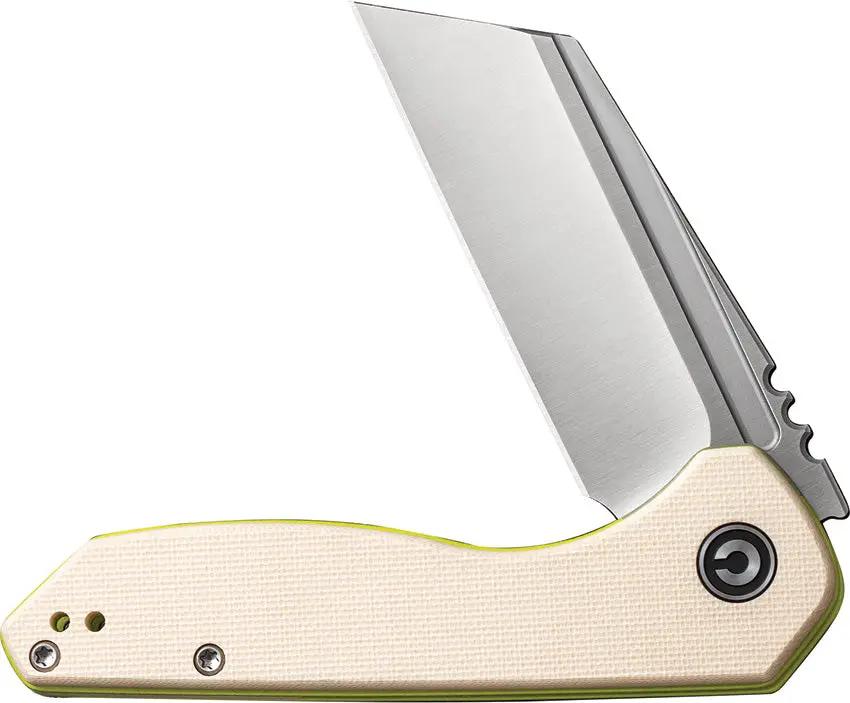 Civivi ExOne Linerlock Knife Ivory G10 Handle 3 Inch Nitro V Blade Reverse Tanto EDC Enthusiasts by Civivi