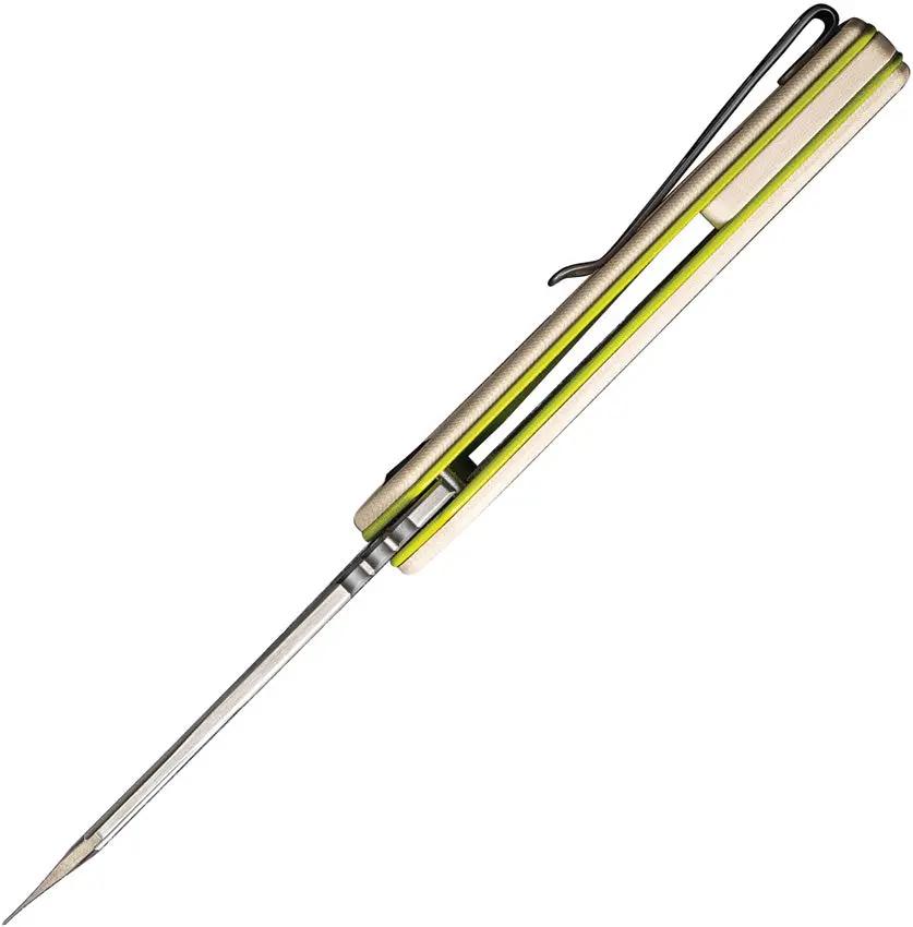 Civivi ExOne Linerlock Knife Ivory G10 Handle 3 Inch Nitro V Blade Reverse Tanto EDC Enthusiasts by Civivi