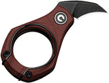 Civivi Pyrus Utility Slip Joint Knife Hawkbill Blade 14C28N Sandvik Stainless Burgundy G10 EDC Essential by Civivi