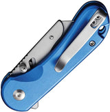 Civivi Elementum Utility Button Lock Knife With Blue Aluminum Handle And Includes Four Cr6 Blades For EDC by Civivi