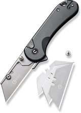Civivi Elementum Utility Button Lock Knife With Four Replaceable Blades Aluminum Handle For EDC Enthusiasts by Civivi