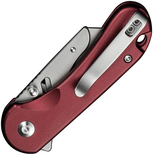 Civivi Elementum Utility Button Lock Knife For EDC Burgundy Aluminum Handle With Replaceable Cr6 Blades by Civivi