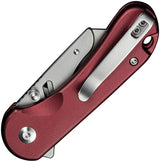 Civivi Elementum Utility Button Lock Knife For EDC Burgundy Aluminum Handle With Replaceable Cr6 Blades by Civivi
