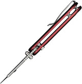 Civivi Elementum Utility Button Lock Knife For EDC Burgundy Aluminum Handle With Replaceable Cr6 Blades by Civivi