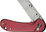 Civivi Elementum Utility Button Lock Knife For EDC Burgundy Aluminum Handle With Replaceable Cr6 Blades by Civivi