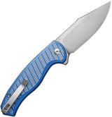 Civivi Stormhowl Button Lock Knife Nitro V Clip Point Blade 4.25in Closed Blue Aluminum Handle For EDC Enthusiasts by Civivi