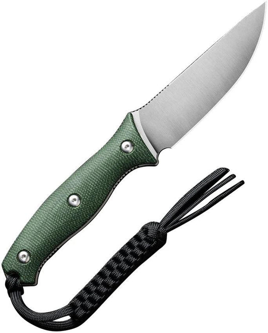 Civivi Stormridge Fixed Blade Knife Green Canvas Micarta 4 Inch Nitro V Blade EDC Survival by Civivi