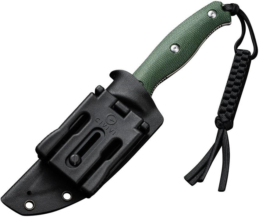 Civivi Stormridge Fixed Blade Knife Green Canvas Micarta 4 Inch Nitro V Blade EDC Survival by Civivi