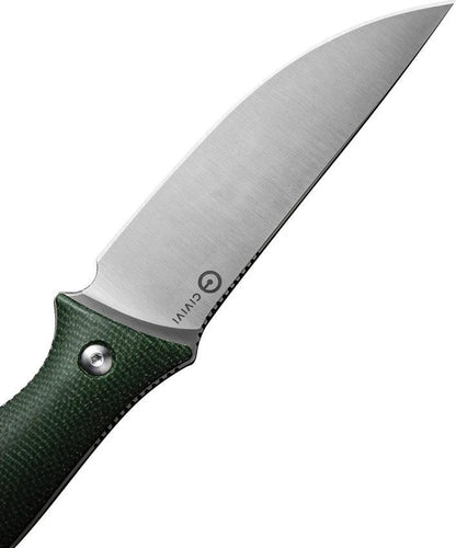 Civivi Stormridge Fixed Blade Knife Green Canvas Micarta 4 Inch Nitro V Blade EDC Survival by Civivi