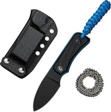 Civivi Baby Banter Fixed Blade Knife 5in Nitro V Drop Point For EDC With Blue G10 Handle And Kydex Neck Sheath by Civivi