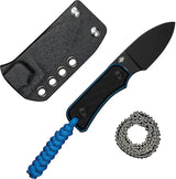 Civivi Baby Banter Fixed Blade Knife 5in Nitro V Drop Point For EDC With Blue G10 Handle And Kydex Neck Sheath by Civivi