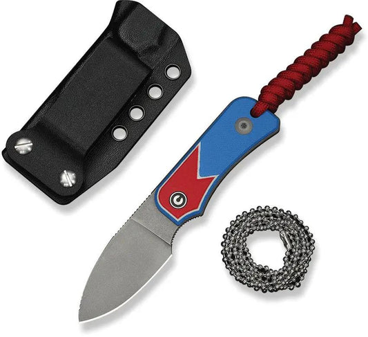 Civivi Baby Banter Jump Premium Fixed Blade Knife 5In Nitro V Steel With Red White Blue G10 Handle For EDC Enthusiasts by Civivi