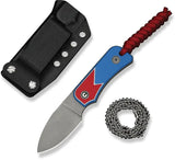 Civivi Baby Banter Jump Premium Fixed Blade Knife 5In Nitro V Steel With Red White Blue G10 Handle For EDC Enthusiasts by Civivi