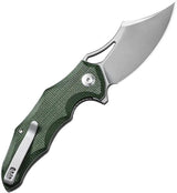 Civivi Chiro Linerlock Knife Green Canvas Micarta Handle Extended Tang Premium For EDC Enthusiasts by Civivi