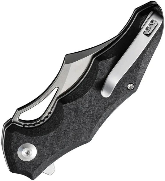 Civivi Chiro Linerlock Shred CF Carbon Fiber Overlay 14C28N Satin Blade EDC Knife for Everyday Carry Enthusiasts by Civivi