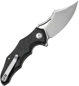 Civivi Chiro Linerlock Shred CF Carbon Fiber Overlay 14C28N Satin Blade EDC Knife for Everyday Carry Enthusiasts by Civivi